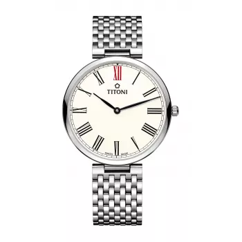 TITONI Airmaster Vyriškas Laikrodis TQ52718S-608 37mm Nerūdijantis Plienas Sidabrinis Ciferblatas