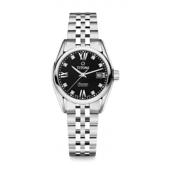 TITONI Moteriškas automatinis laikrodis 23909S-354 27mm Nerūdijantis plienas Sidabrinis ciferblatas