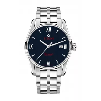 TITONI Vyriškas automatinis laikrodis 83908S-690 40mm Nerūdijantis plienas