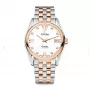 TITONI Vyriškas automatinis laikrodis 83909SRG-063 38,5 mm Rožinio aukso PVD nerūdijantis plienas Sidabrinis ciferblatas Ruda odinė juosta