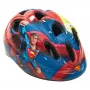 Toimsa Superman vaikiškas dviračio šalmas su reguliuojamu dydžiu, CE EN1078, 52-56 cm (mėlynas/raudonas)