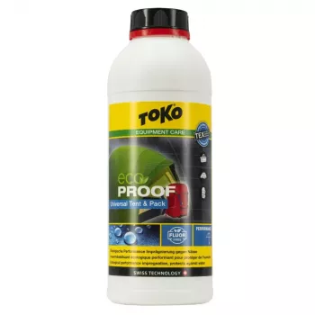 TOKO Tent and Pack Proof 1000 ml Papildymas - Audinių impregnavimo ir vandens atstūmimo priemonė palapinėms, kuprinėms, lauko tekstilei