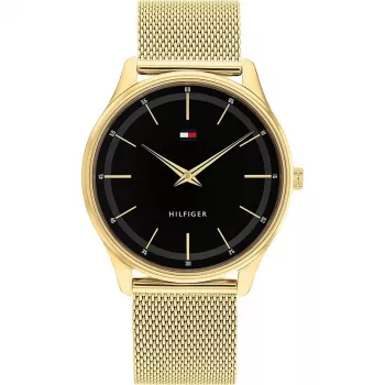 Tommy Hilfiger vyriškas analoginis kvarcinis laikrodis 1710469, 40 mm, mėlynas ciferblatas, ruda odinė juosta