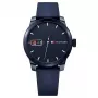 Tommy Hilfiger vyriškas 1791381 analoginis kvarcinis laikrodis 42mm mėlynas ciferblatas ruda oda