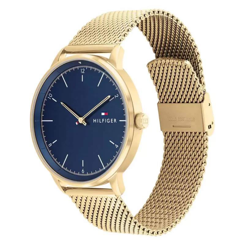 Tommy Hilfiger Vyriškas 1791877 Analoginis Kvarcinis Laikrodis 43mm Nerūdijantis Plienas Mėlynas Ciferblatas