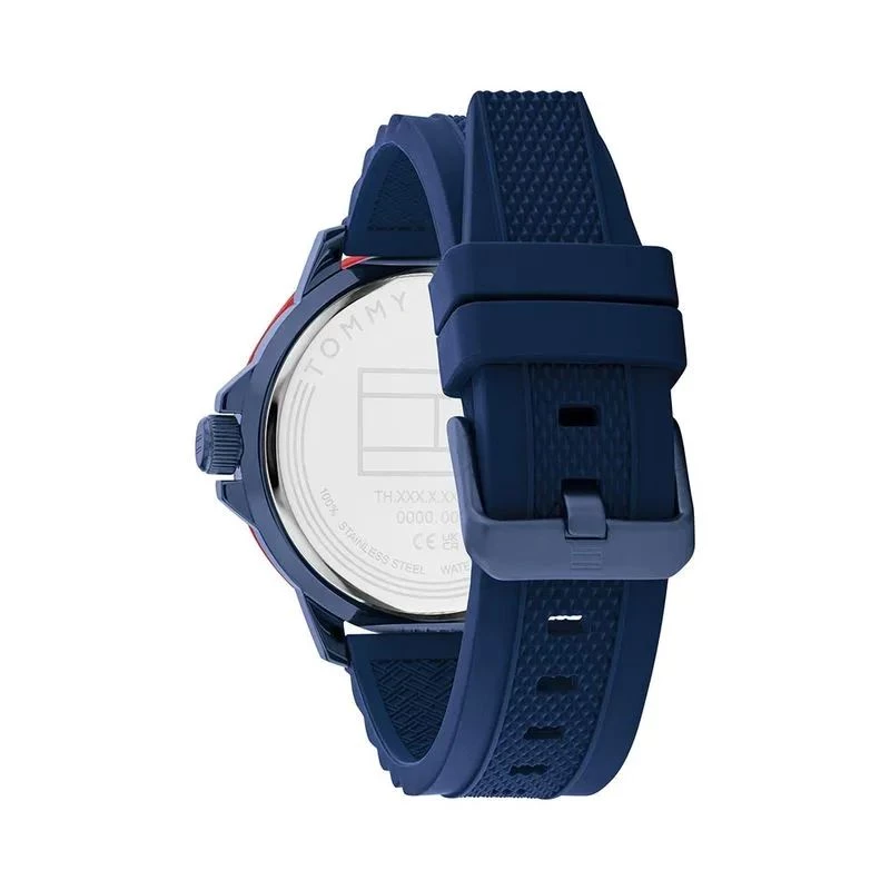 Tommy Hilfiger vyriškas analoginis kvarcinis laikrodis 1792022, 48 mm, nerūdijantis plienas, mėlynas ciferblatas