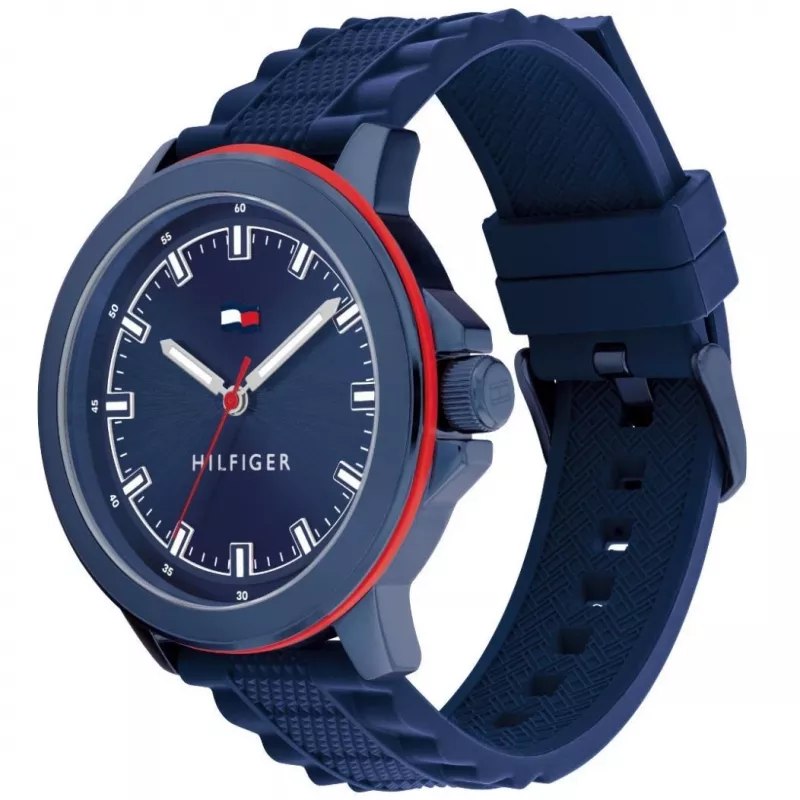 Tommy Hilfiger vyriškas analoginis kvarcinis laikrodis 1792022, 48 mm, nerūdijantis plienas, mėlynas ciferblatas