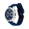Tommy Hilfiger vyriškas analoginis kvarcinis laikrodis 1792027, 44 mm mėlynas ciferblatas, sidabrinis nerūdijantis plienas
