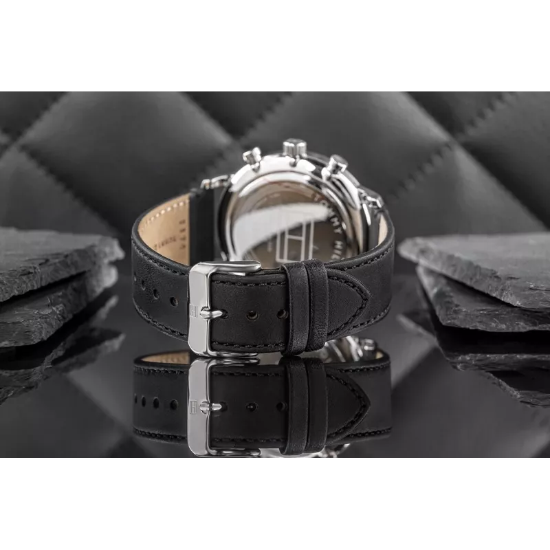 Tommy Hilfiger Vyriškas Damon kvarcinis nerūdijančio plieno laikrodis 40mm mėlynu ciferblatu 1710565