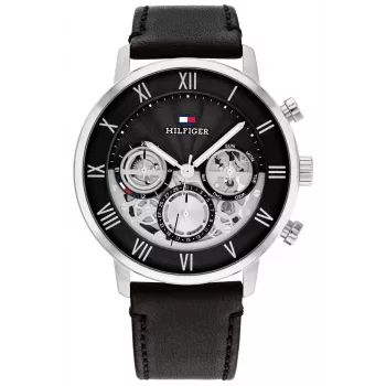 Tommy Hilfiger Vyriškas Damon kvarcinis nerūdijančio plieno laikrodis 40mm mėlynu ciferblatu 1710565