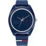 Vyriškas Tommy Hilfiger Damon kvarcinis laikrodis 1791927, 45 mm, mėlynas ciferblatas, nerūdijančio plieno tinklelio apyrankė