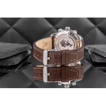 Tommy Hilfiger Vyriškas Damon Laikrodis 1792166 40mm Mėlynas Ciferblatas Ruda Oda