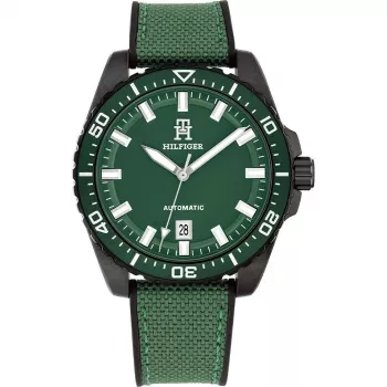 Vyriškas Tommy Hilfiger Daniel laikrodis su kvarciniu mechanizmu 1792161 42mm mėlynu ciferblatu ir ruda odine juosta