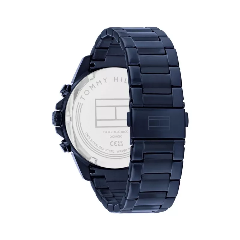 Tommy Hilfiger Vyriškas Decker Kvarcinis Laikrodis 1710652 46mm Mėlynas Ciferblatas Nerūdijantis Plienas