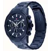 Tommy Hilfiger Vyriškas Decker Kvarcinis Laikrodis 1710652 46mm Mėlynas Ciferblatas Nerūdijantis Plienas