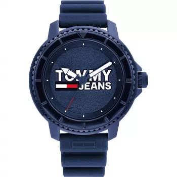 Tommy Hilfiger vyriškas kvarcinis laikrodis Decker 1792000 46 mm mėlynas ciferblatas ruda oda