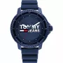 Tommy Hilfiger vyriškas kvarcinis laikrodis Decker 1792000 46 mm mėlynas ciferblatas ruda oda