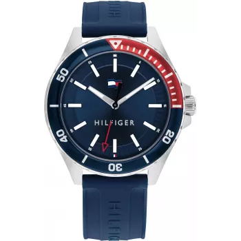 Tommy Hilfiger Men's Decker Quartz Watch 1792009 43mm Blue Dial Stainless Steel
