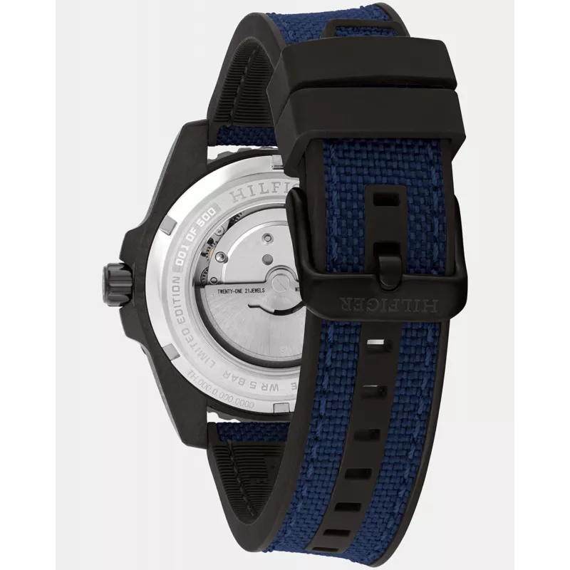 Tommy Hilfiger Vyriškas Decker Kvarcinis Laikrodis 1792160 42mm Nerūdijantis Plienas Mėlynas Ciferblatas