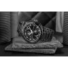 Tommy Hilfiger vyriškas laikrodis Decker Quartz 44mm nerūdijantis plienas mėlynas ciferblatas ruda oda