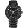 Tommy Hilfiger vyriškas laikrodis Decker Quartz 44mm nerūdijantis plienas mėlynas ciferblatas ruda oda