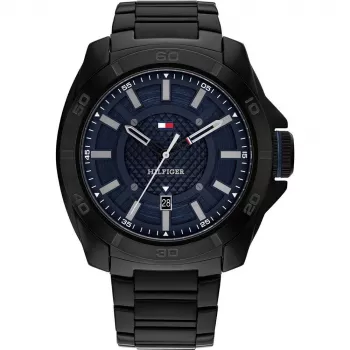 Tommy Hilfiger vyriškas kvarcinis analoginis laikrodis 1792139 49mm mėlynas silikonas