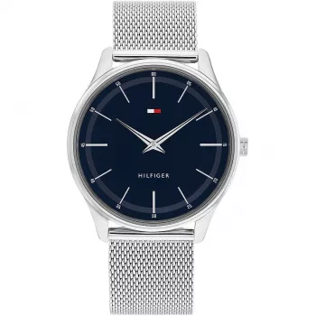 TOMMY HILFIGER Men's TH Sport Quartz Watch 40mm Blue Dial Brown Leather Strap 1710468