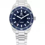 Vyriškas laikrodis Tommy Hilfiger 1710591 40mm nerūdijantis plienas mėlynas ciferblatas ruda oda