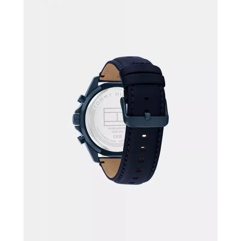 TOMMY HILFIGER Vyriškas laikrodis 1710655 48mm Nerūdijantis plienas Mėlynas ciferblatas