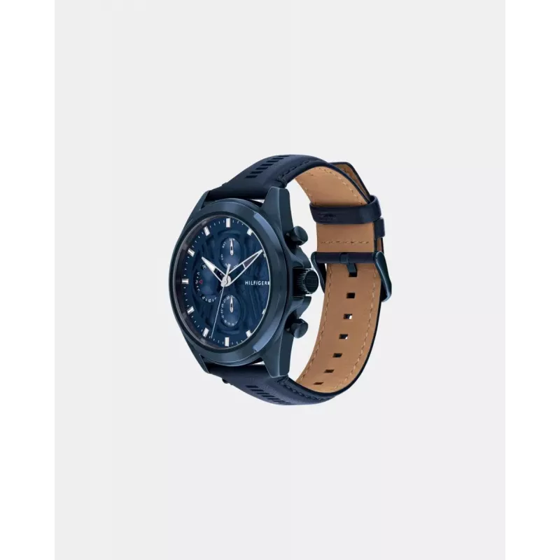 TOMMY HILFIGER Vyriškas laikrodis 1710655 48mm Nerūdijantis plienas Mėlynas ciferblatas