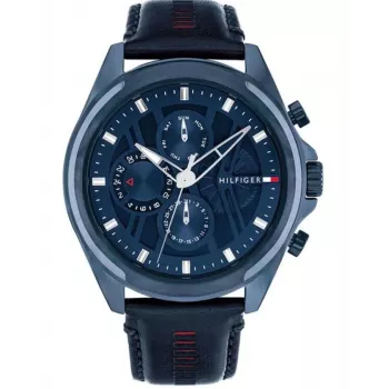 TOMMY HILFIGER Vyriškas laikrodis 1710655 48mm Nerūdijantis plienas Mėlynas ciferblatas