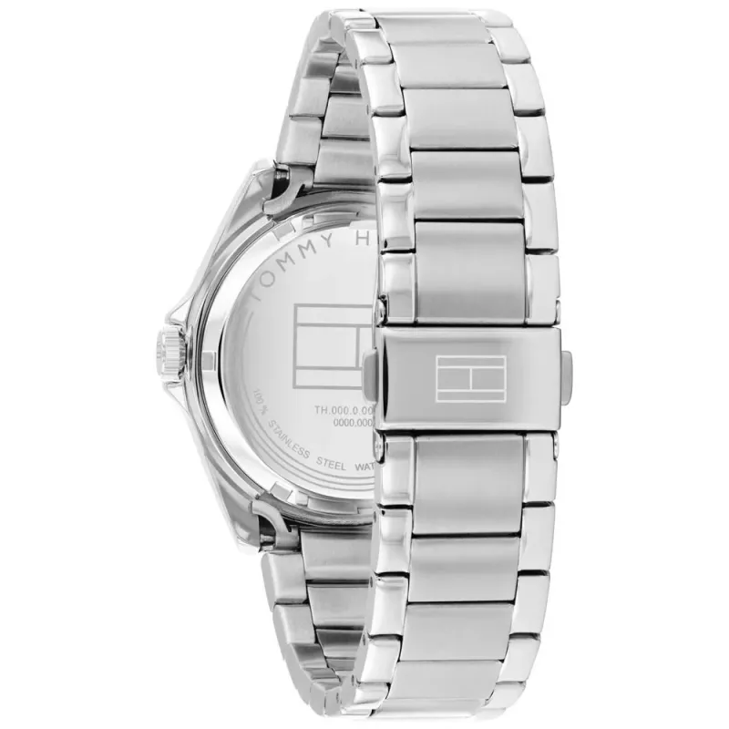 Tommy Hilfiger vyriškas laikrodis 1710718 39mm mėlynas ciferblatas ruda odinė juosta