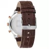Vyriškas laikrodis Tommy Hilfiger 1791987 44mm nerūdijančio plieno korpusas, rudo odos dirželis, mėlynas ciferblatas