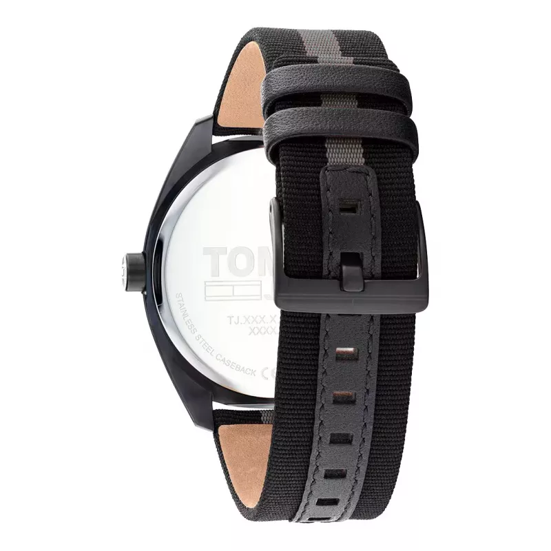 Tommy Hilfiger vyriškas laikrodis 1792039 45 mm mėlynas ciferblatas ruda oda