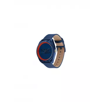Tommy Hilfiger vyriškas laikrodis 1792041 45 mm mėlynu ciferblatu, rudo odos dirželiu