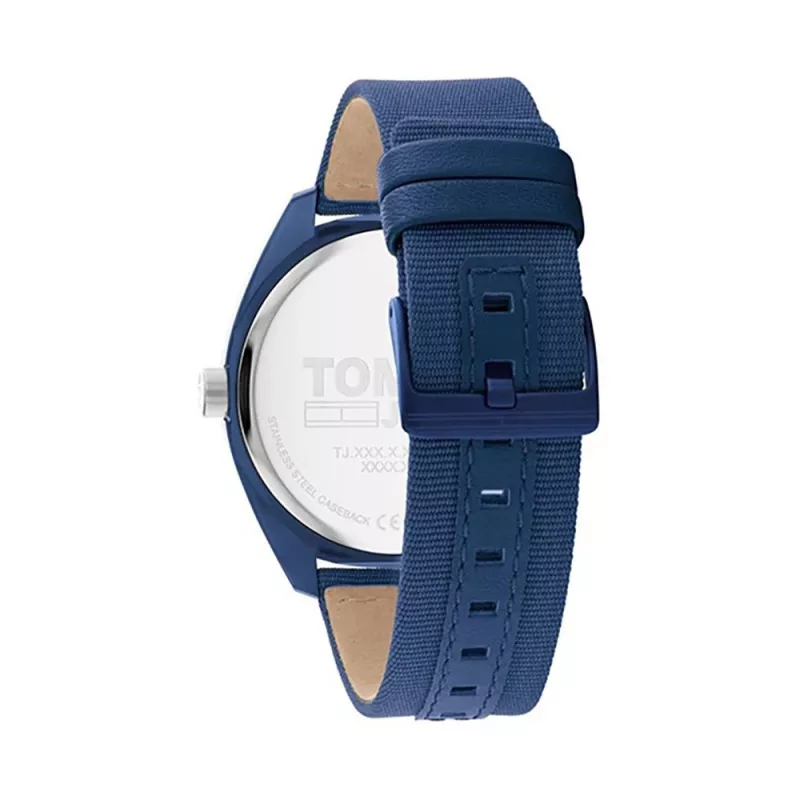 Tommy Hilfiger vyriškas laikrodis 1792041 45 mm mėlynu ciferblatu, rudo odos dirželiu