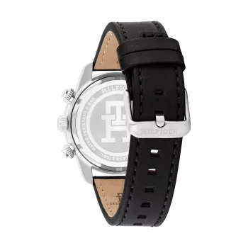 Tommy Hilfiger vyrų laikrodis 1792162 41mm nerūdijantis plienas mėlynas ciferblatas ruda oda