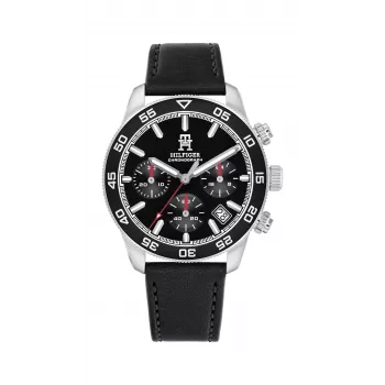 Tommy Hilfiger vyrų laikrodis 1792162 41mm nerūdijantis plienas mėlynas ciferblatas ruda oda