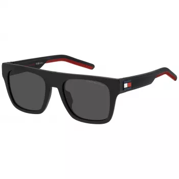 TOMMY HILFIGER TH-1976-S-BLX Vyriški akiniai nuo saulės, juodas rėmelis, pilki lęšiai, 52/19/145 mm