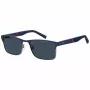 TOMMY HILFIGER TH-2040-S-KU0 Vyriški stačiakampiai akiniai nuo saulės, Havana acetato rėmelis, pilki polikarbonato lęšiai, UV400