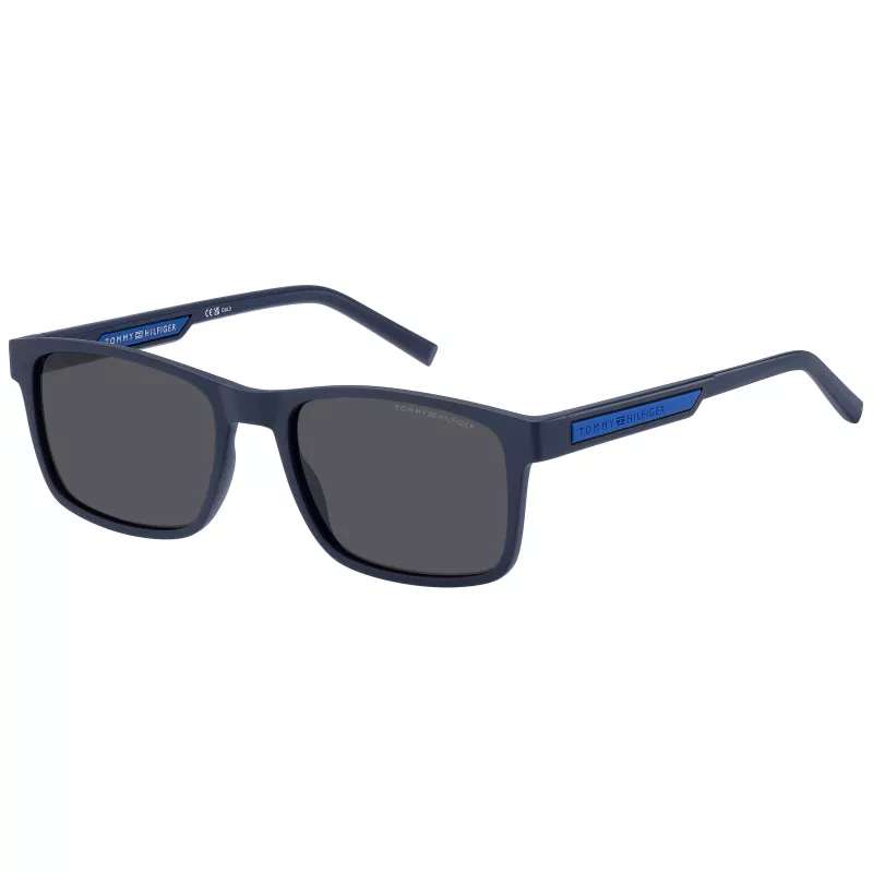 TOMMY HILFIGER TH-2089-S-FLL Vyriški akiniai nuo saulės - Juodas acetatinis rėmelis su pilkais polikarbonatiniais lęšiais - 56/19/145 mm