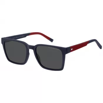 TOMMY HILFIGER TH-2143-S-8RU Vyriški stačiakampiai akiniai nuo saulės, Havana, rudi lęšiai, 55/19/145 mm