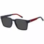 TOMMY HILFIGER TH-2143-S-8RU Vyriški stačiakampiai akiniai nuo saulės, Havana, rudi lęšiai, 55/19/145 mm
