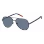 Tommy Hilfiger TJ-0008-S-FLL Unisex stačiakampiai akiniai nuo saulės - juodas acetatinis rėmelis, pilki polikarbonatiniai lęšiai, UV400 apsauga