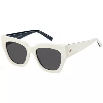 TOMMY HILFIGER Moteriški akiniai nuo saulės TH-2223-S-SZJ Havana Acetate Square Frame Brown Gradient Lens 53/19/140 mm