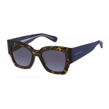 Tommy Hilfiger moteriški TH-1862-S-086 katės akies akiniai nuo saulės - Dark Havana / Brown Gradient