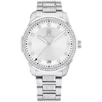 TOMMY HILFIGER Moteriškas Laikrodis 1782757 (36mm) - Sidabrinis Nerūdijančio Plieno Tinklelis
