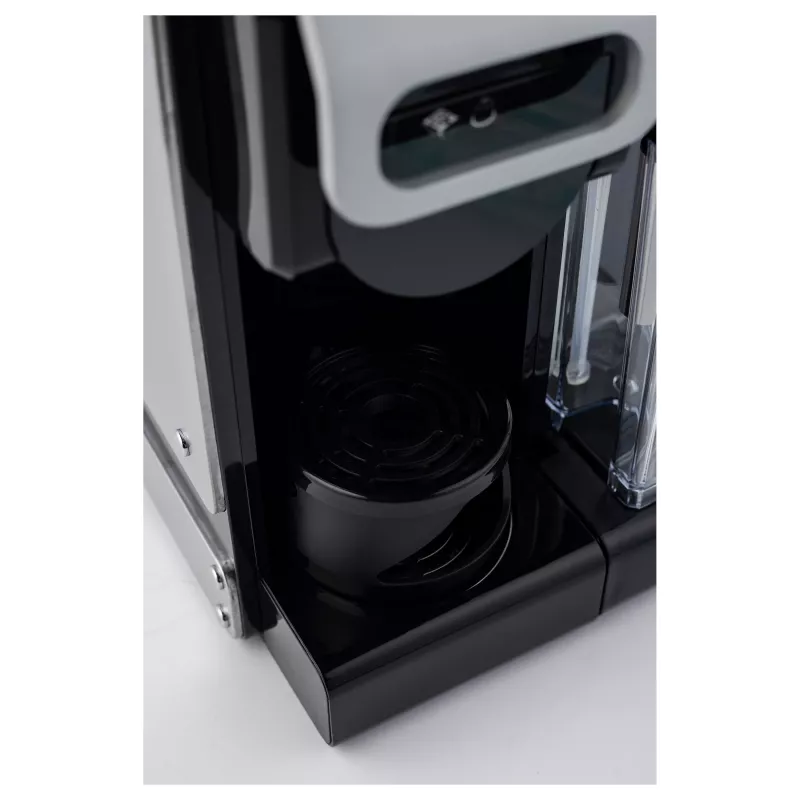 TORNADO TST-550M-GS 7-in-1 kavos aparatas su 15 bar siurbliu, 1,8 L vandens talpa, pieno plakikliu – juodas/sidabrinis