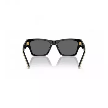 Tory Burch TY7207U200487 Moteriški katės akies formos akiniai nuo saulės - permatomas rudas rėmelis, rudi gradientiniai lęšiai, 53 mm