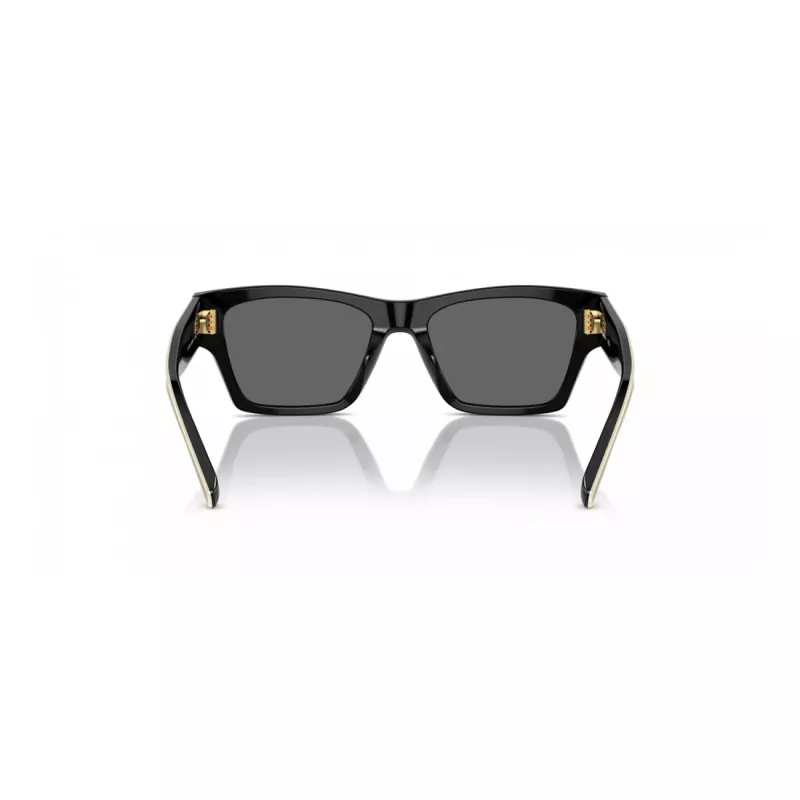 Tory Burch TY7207U200487 Moteriški katės akies formos akiniai nuo saulės - permatomas rudas rėmelis, rudi gradientiniai lęšiai, 53 mm